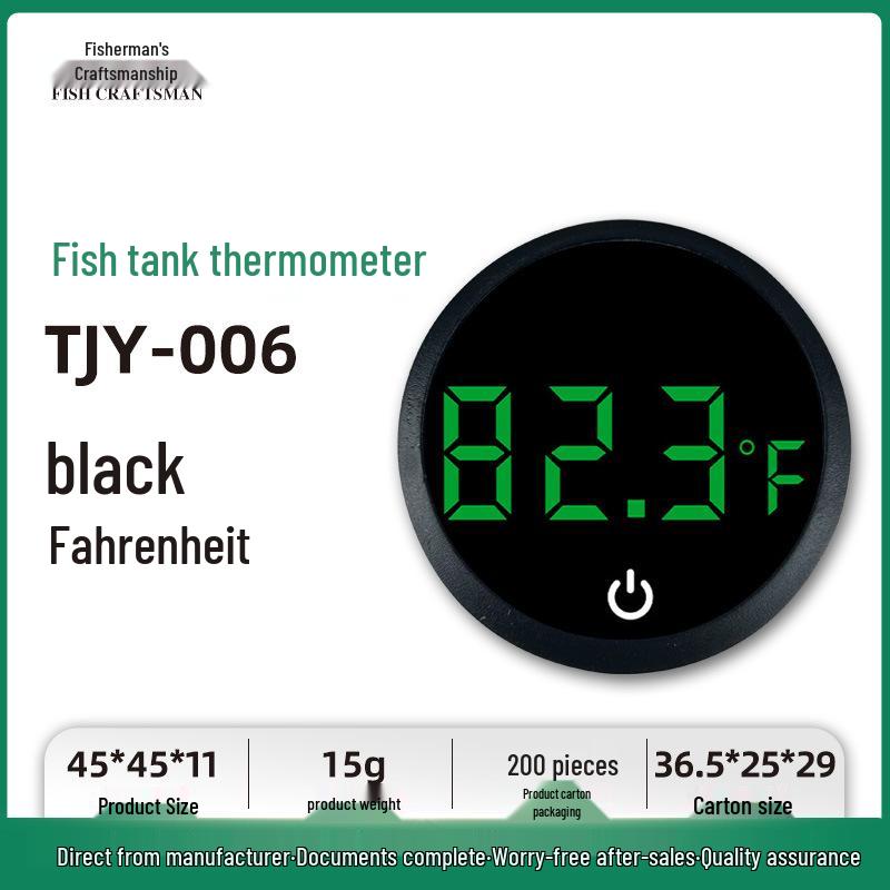 High-Precision Digital Aquarium Thermometer for Fish Tanks - External Display