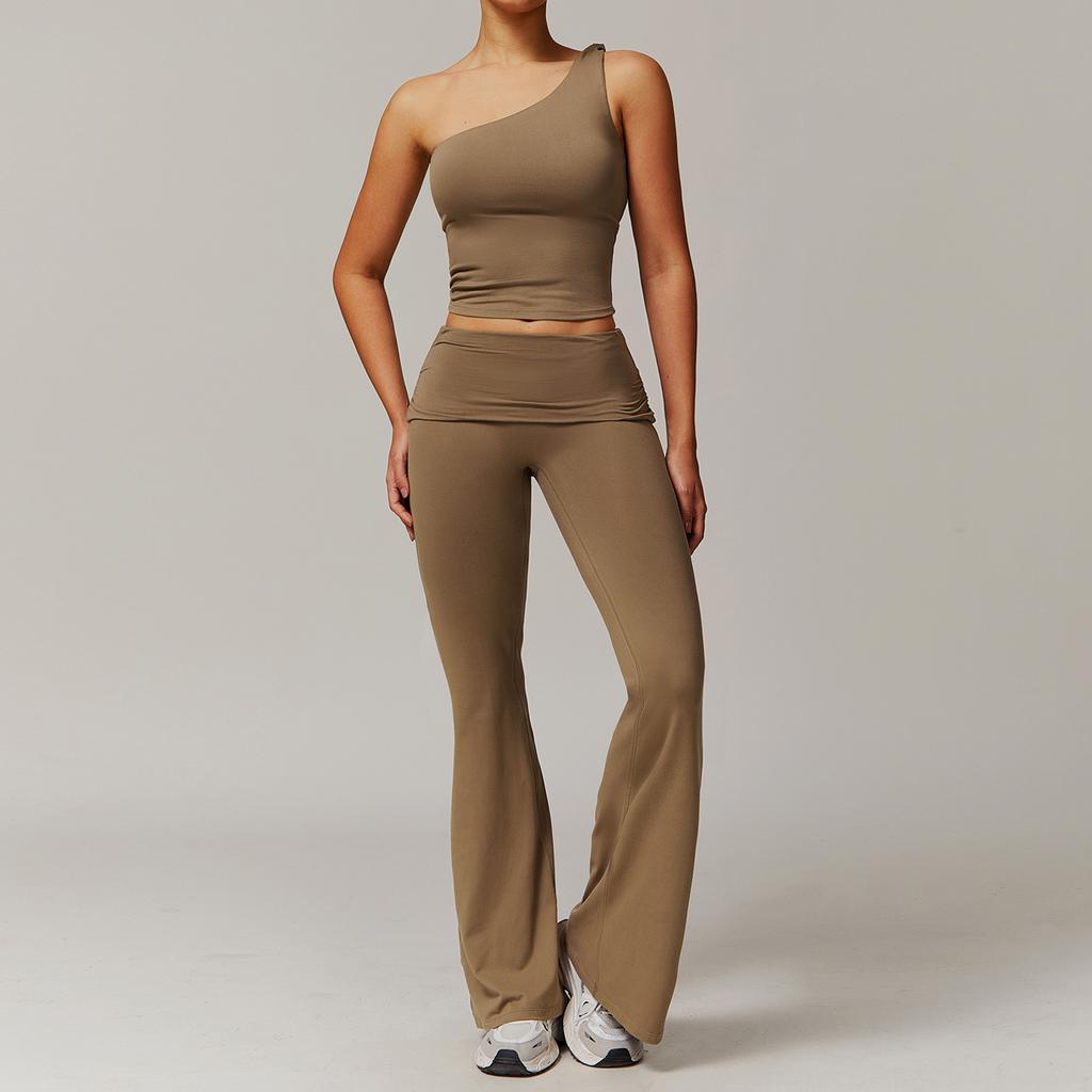 JYL Brushed Yoga Set Casual Comfortable Running Outfit