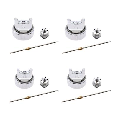 Stainless Steel Paint Tool Nozzle Replacement Set with Air Cap and Needle Parts for Refinish Service and Detail Work