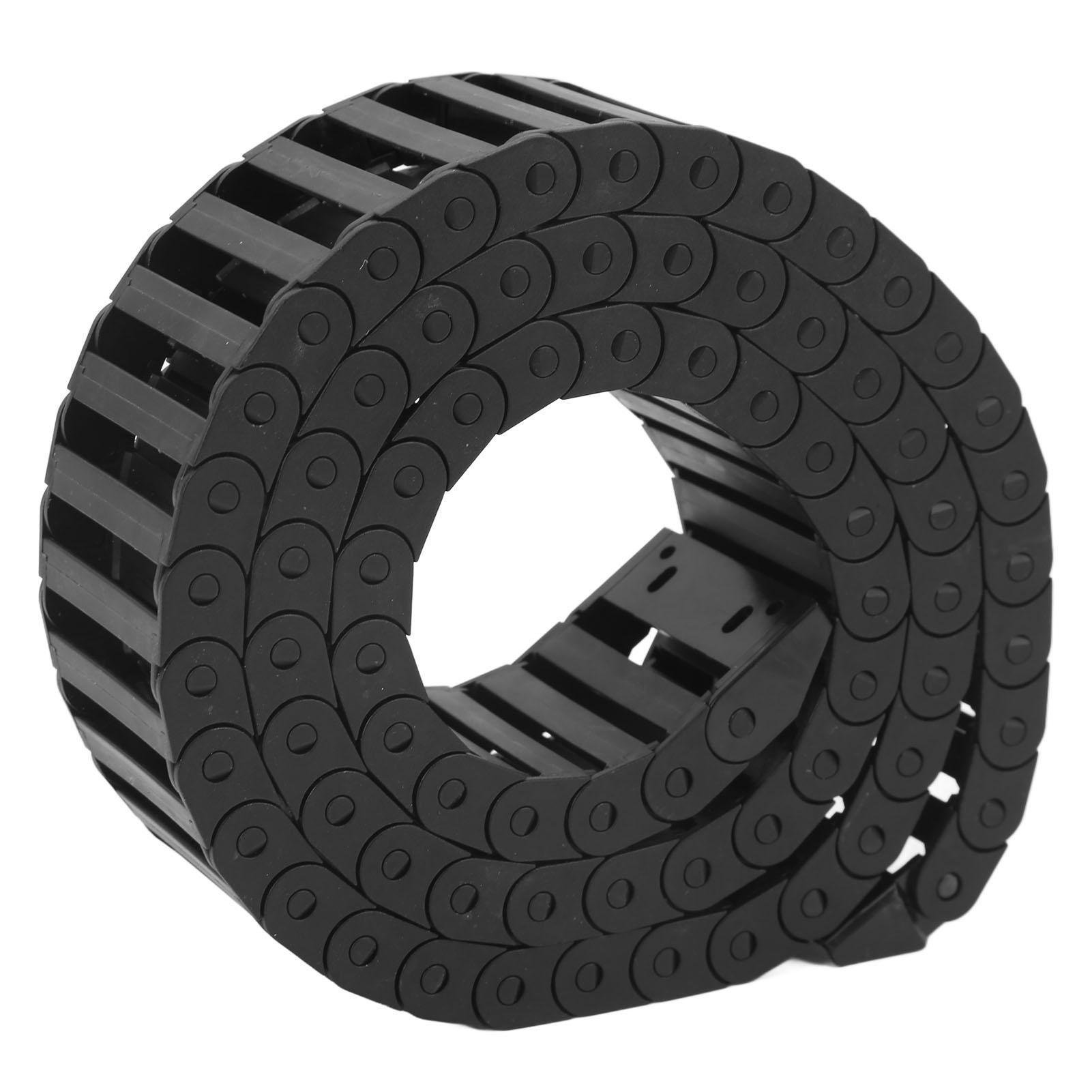 

Нейлоновая кабельная цепь 1 м длиной Хорошая прочность PA66 Температуростойкость Черная кабельная цепь для станков с ЧПУ