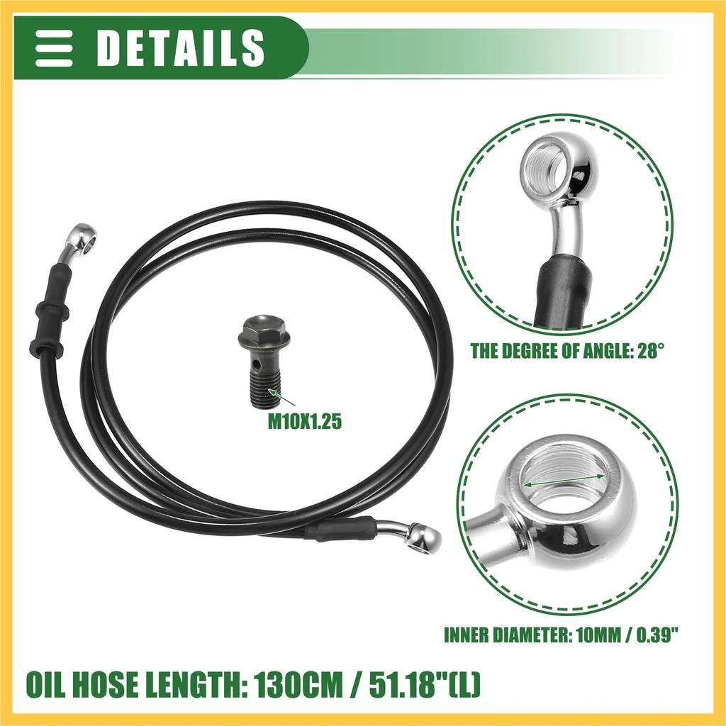 BULLSPANN Motorcycle Brake Hose Clutch Hose Oil Hose for Motorcycle
