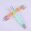 5Pcs/set Acrylic Double-ended Nail Pen, Spiral Rod, Dot Drill Pen, Dot Pattern Needle Dot, Ballpoint Pen, Dot Circle, Dual-purpose Nail Brush Set