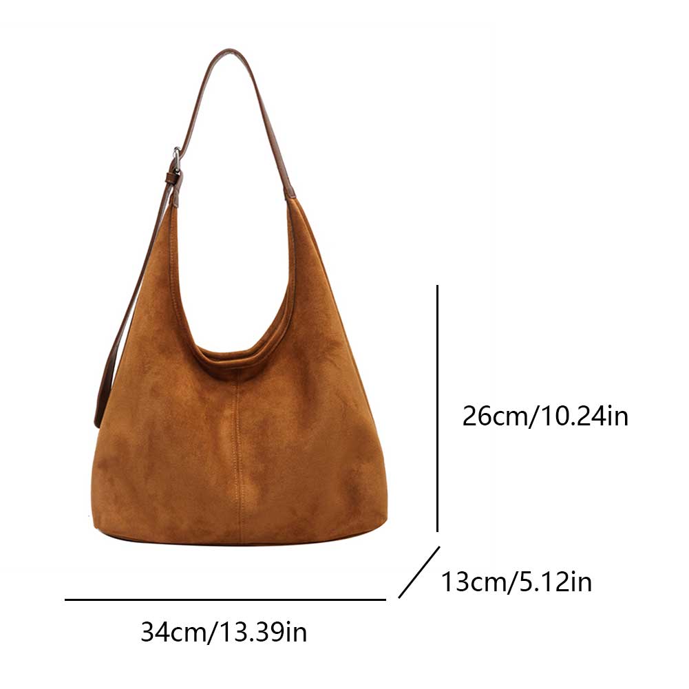 Vintage Pillow Design Suede Shoulder Bag Boston Fashion Shopper Totes For Women Casual Large Capacity Shoulder Crossbody Bags