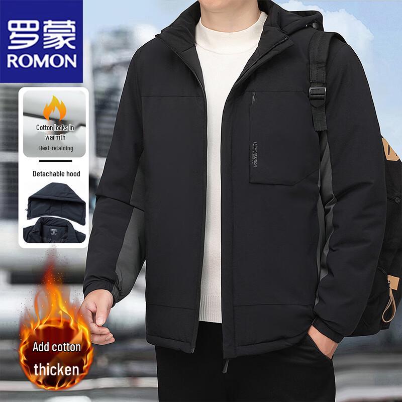 

ROMON Men s Hooded Outdoor Padded Jacket 5XL