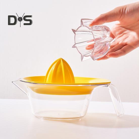 Exprimidor manual de cítricos y limones con taza medidora y rallador, herramienta de cocina que ahorra espacio para jugo, molienda de ajo y separación de yemas de huevo.