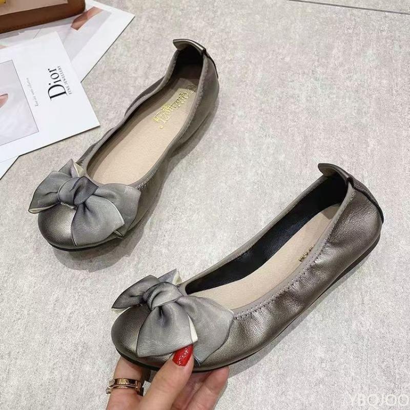 Fashion Soft Soled Comfortable Flat Shoes New Spring Summer Casual Versatile Butterfly Knot Women's Non Tiring Single Shoes