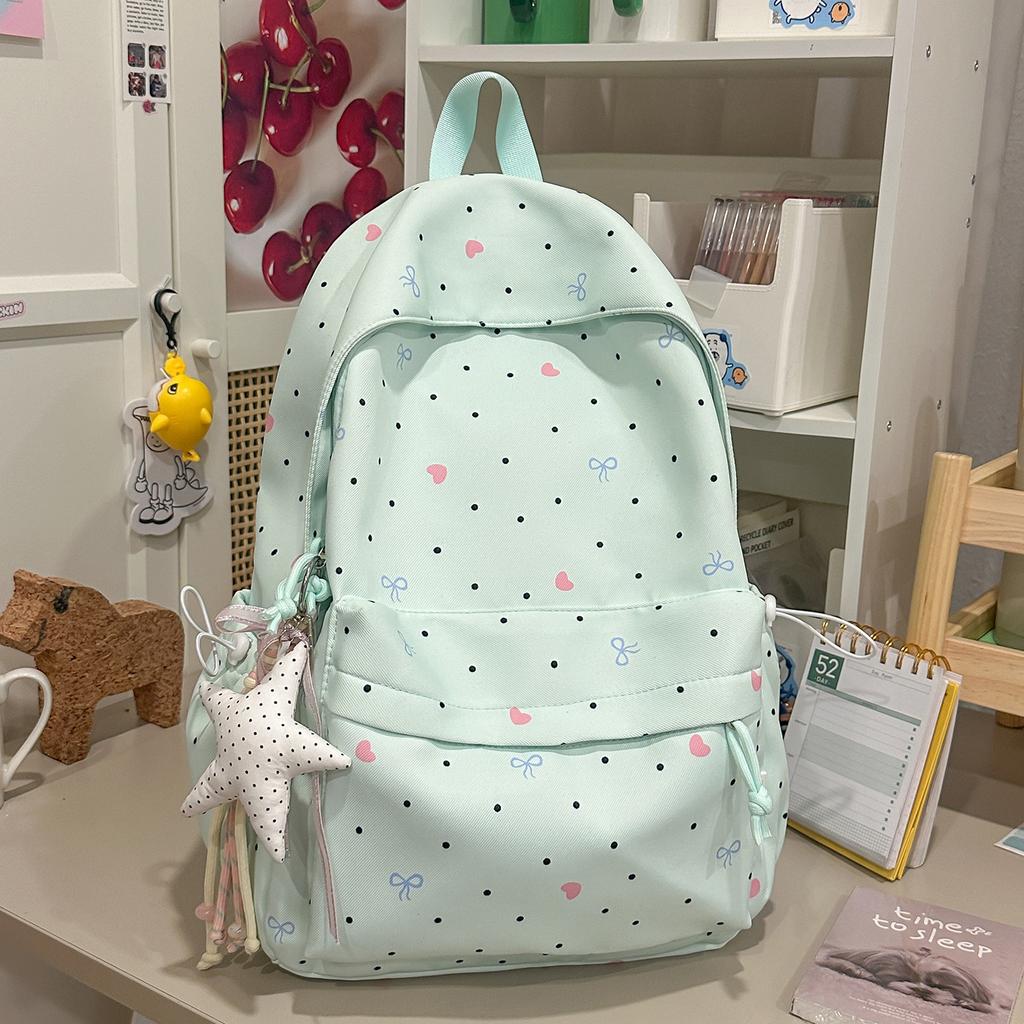 Schoolbag1011 New High School Versatile INS Style School Bag for Women, Fashionable Simple Japanese Sweet Travel Backpack