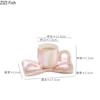 Bow Knot Coffee Cup Saucer Set Light Luxury Ceramic Mug Couple Afternoon Tea Coffee Cup Nordic Home Breakfast Milk Cup Gifts