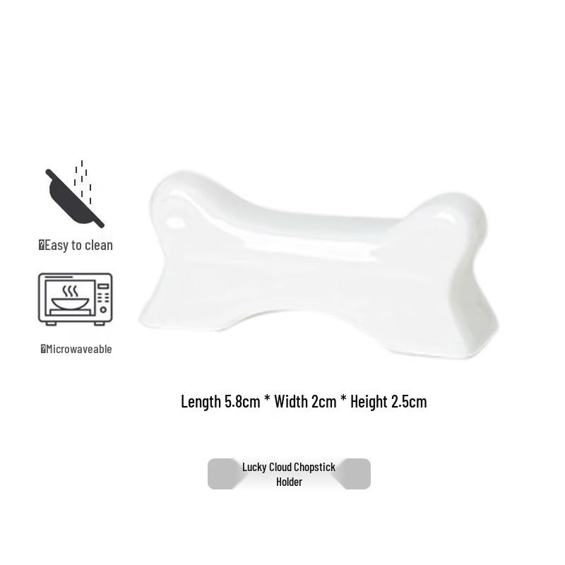 Auspicious Cloud Bone China Chopstick Rest Set