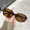 Portable Folding Sunglasses Women'S High-End Oval Small Frame Sunglasses Anti-Ultraviolet Polarized Sunglasses