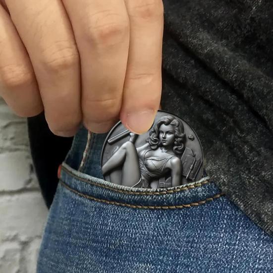 Machinist Women Coin Adult Challenge Coin Couple Intimacy Coin Collectible Sexy Lucky Token Prank Gift for Women Men Date Night
