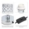 Tomshine Crystal Silver Bedside Table Lamp Desk Light UL-listed Decorative for Bedroom Living Dining Room Coffee Shop Bookcase