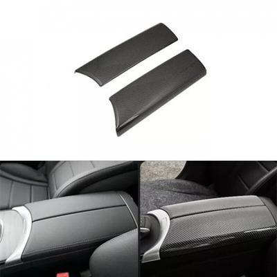 ABS Carbon Fiber Car Center Armrest Box Cover For Benz C W205 GLC X253 2015-