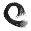 Waxed Leather Cord DIY Jewelry Shiny Thread String Strap Chain With Clasp Necklace Rope Jewelry Making Supplies Wholesale