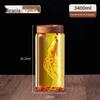 ZISIZ Heat-Resistant Glass Storage Jar with Acacia Wood Lid