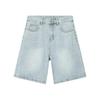 Vintage Men's Jeans High Streets Wide Leg Pants Men Summer Baggy Jeans Denim Shorts Streetwear Knee Length Short