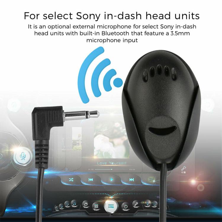 ZJ010MR Mono 3.5mm Angle Head Plug Car Navigation GPS Speaker External Paste Bluetooth Microphone, Length: 3m
