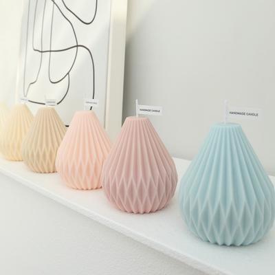 1 pièce Bougies d'aromathérapie en forme de poire style nordique Cire de soja naturelle et respectueuse de l'environnement bougies sans fumée décoration intérieure cadeau