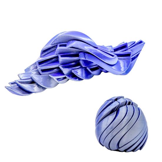 3D Printed Ball Fidget Toy Liquid Flow Sensory Ball Anxiety Relief Sphere Kids Teens Adults Portable Travel Relaxation Twistable Ball Desk Toy