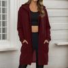 Women's Zip Up Hoodies Oversized Fleece Long Pullover Hooded Sweatshirts Casual Long Sleeve Fall Hoodie Jacket