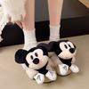Cute Cartoon One-word Fluffy Slippers Women's Season Fashion Warm and Comfortable Women's Slippers