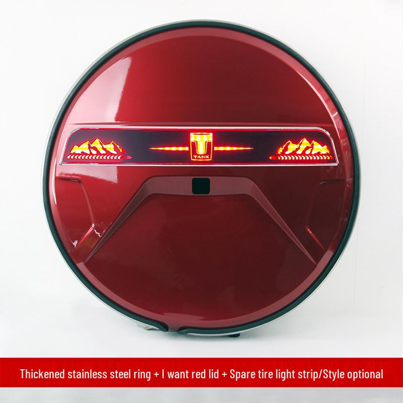 Tank 300 G-Class Style Stainless Steel Spare Tire Light Cover for Modification Upgrade