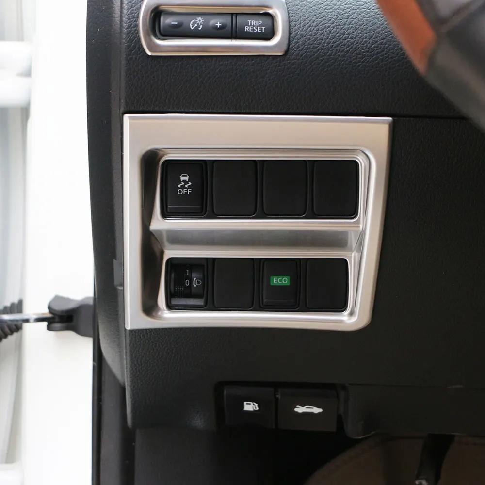Car Head Light Switch Panel Cover for Nissan X-Trail Xtrail T32 2014 - 2025 Qashqai J11 2014-2025 LHD Lamp Sticker Accessories