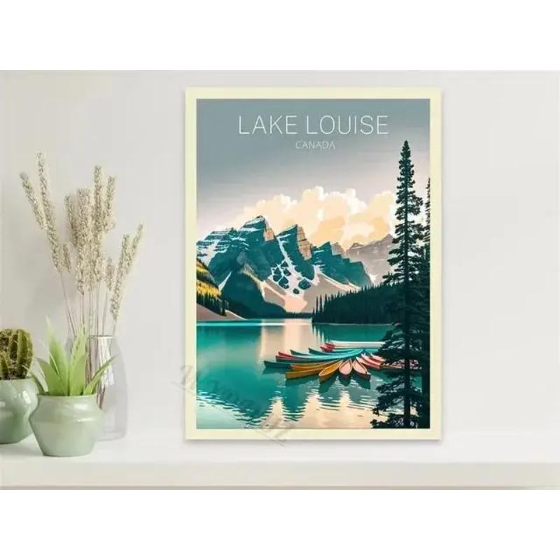 Machu Picchu Lisbon Vintage Travel Poster Canvas Print  Retro City Tourism Wall Art for Living Room Decor