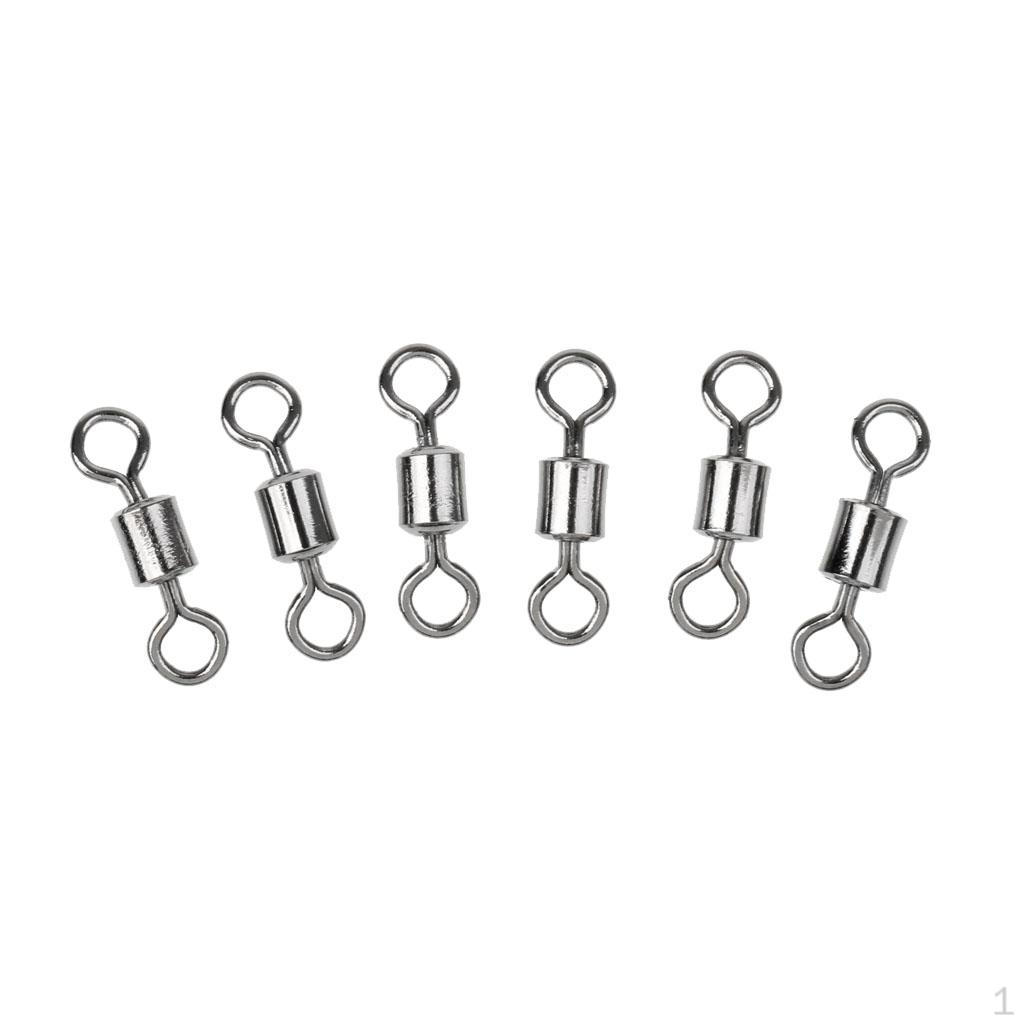3# 8# 12# Fishing Swivels Rolling with Ball Bearing Solid Rings Carp Accessories