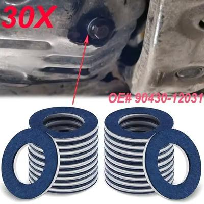 1/30Pcs Oil Drain Plug Gaskets Seal Washer Oil Pan Ring Oil Drain Plug Gaskets for Toyota Camry Corolla Auto Parts # 90430-12031