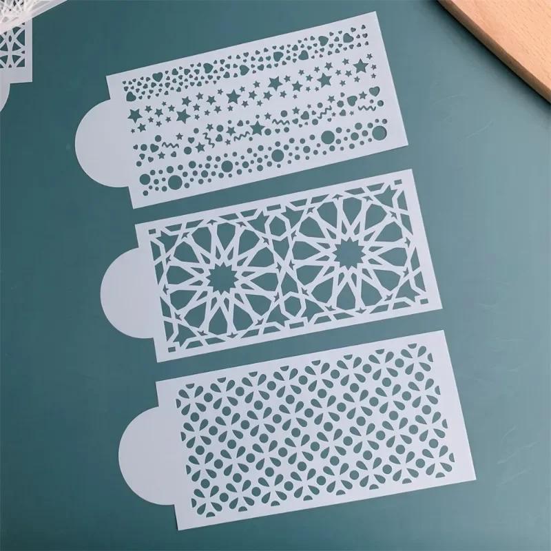 Ștampile cu plasă pentru prăjituri cu fondant, șabloane de relief pentru instrument de decorare, matriță cu pulverizare din plastic, prăjituri de nuntă, ciocolată, desen pictura