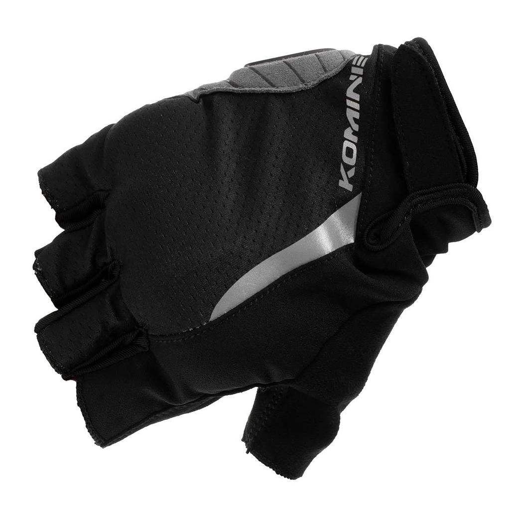 Komine Motorcycle Gloves Protective Fingerless Mesh Size L GK-2593 Gloves, Black,