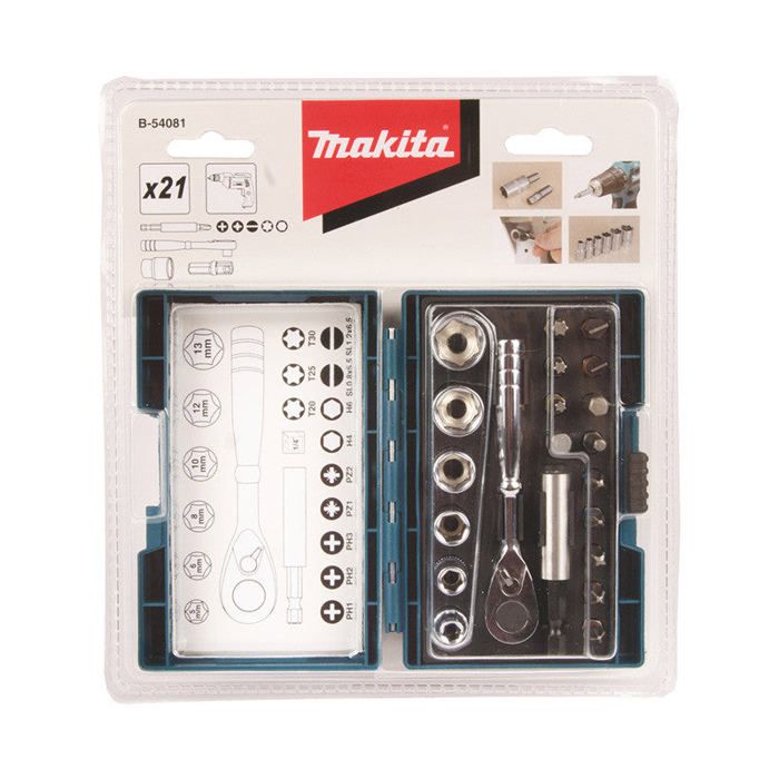 Makita 1/4 21-piece Socket Set B-54081 | SOCKET POUCH - GUN - SYRINGE