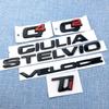 3D ABS für STELVIO VELOCE GIULIA Q2 Q4 Ti Logo 2025 Auto Karosserie Aufkleber Buchstaben Abzeichen Styling Auto Seitenemblem Zubehör