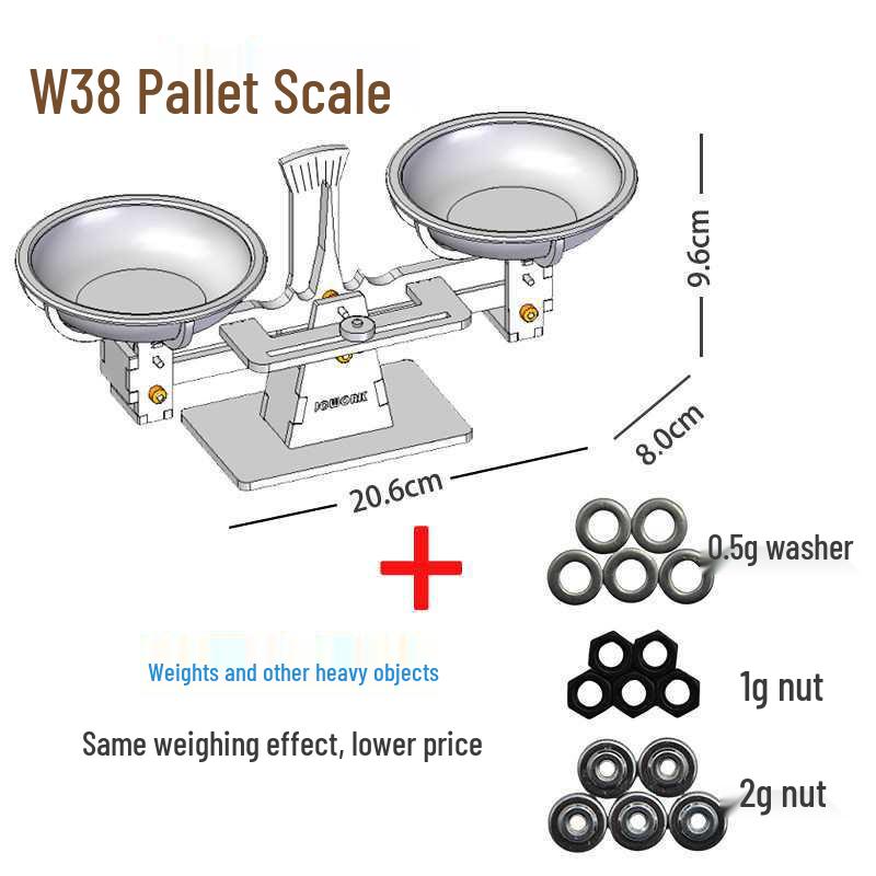 Handmade DIY Tray Balance Scale Kit for School Science Experiments