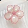 Summer Jelly Color New Frangipani Grab Clip, Pearlescent Sweet Medium Spliced Flower Hairpin On the Back of the Head Shark Clip