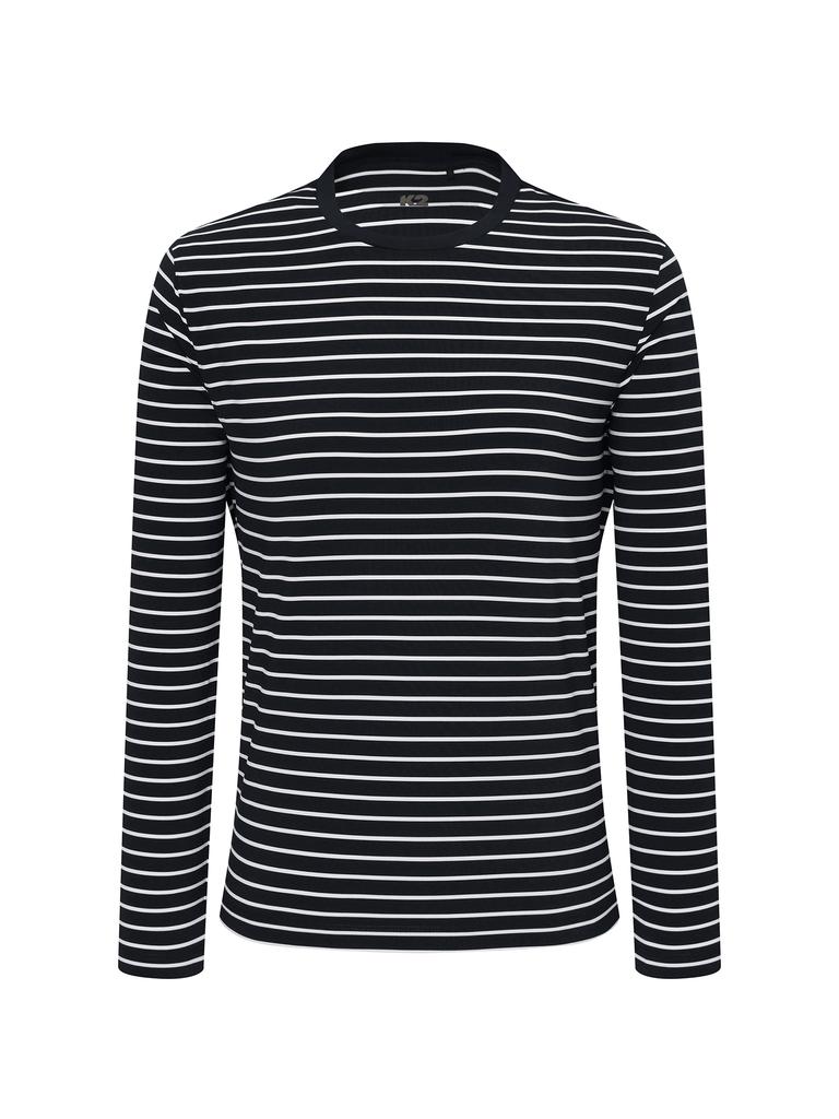 K2 Boost_Stripe Long Sleeve T-Shirt W_Navy