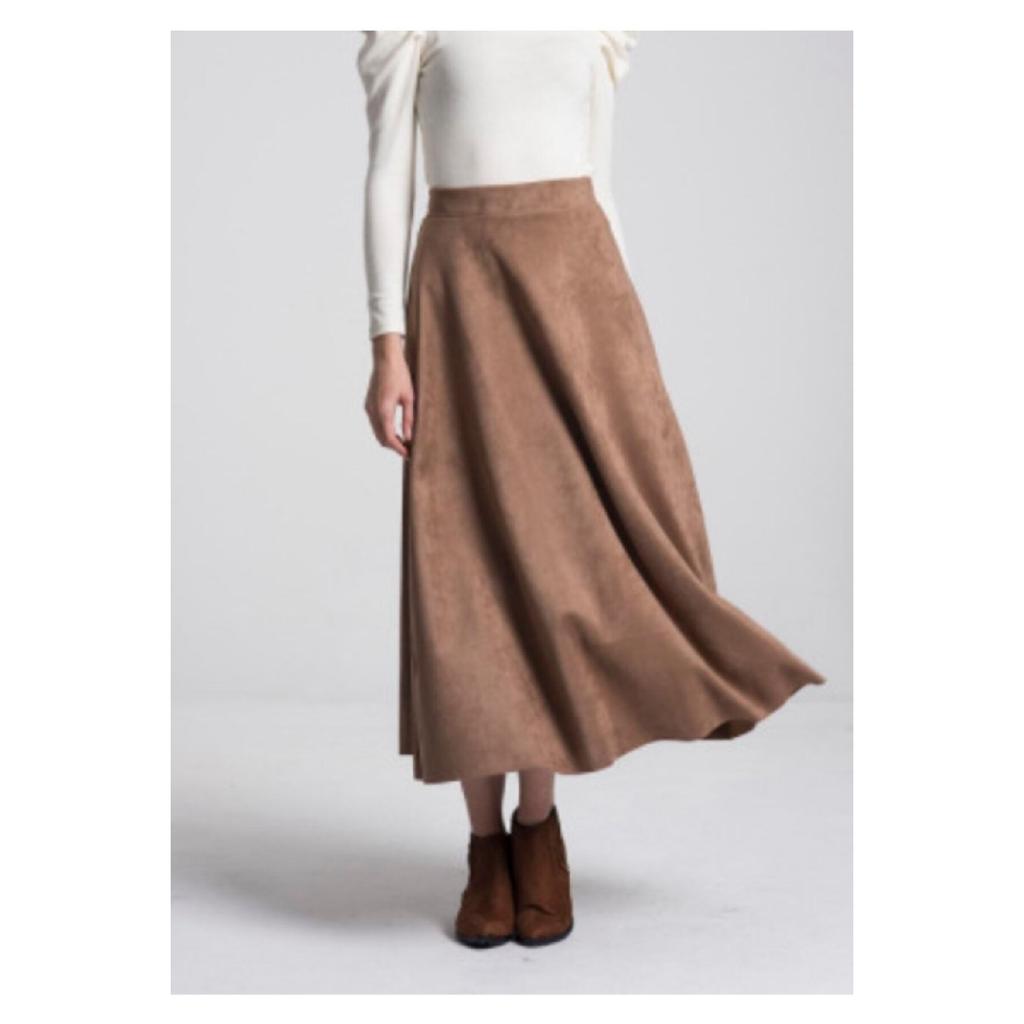 Suede Kilo Long Skirt, Suede Mevlana Skirt