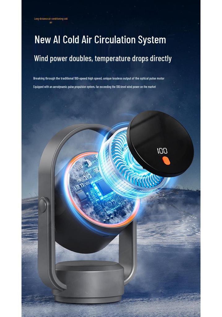 2026 Wiederaufladbarer Mini-Schreibtischventilator - Tragbar, Langlebig, USB-betrieben