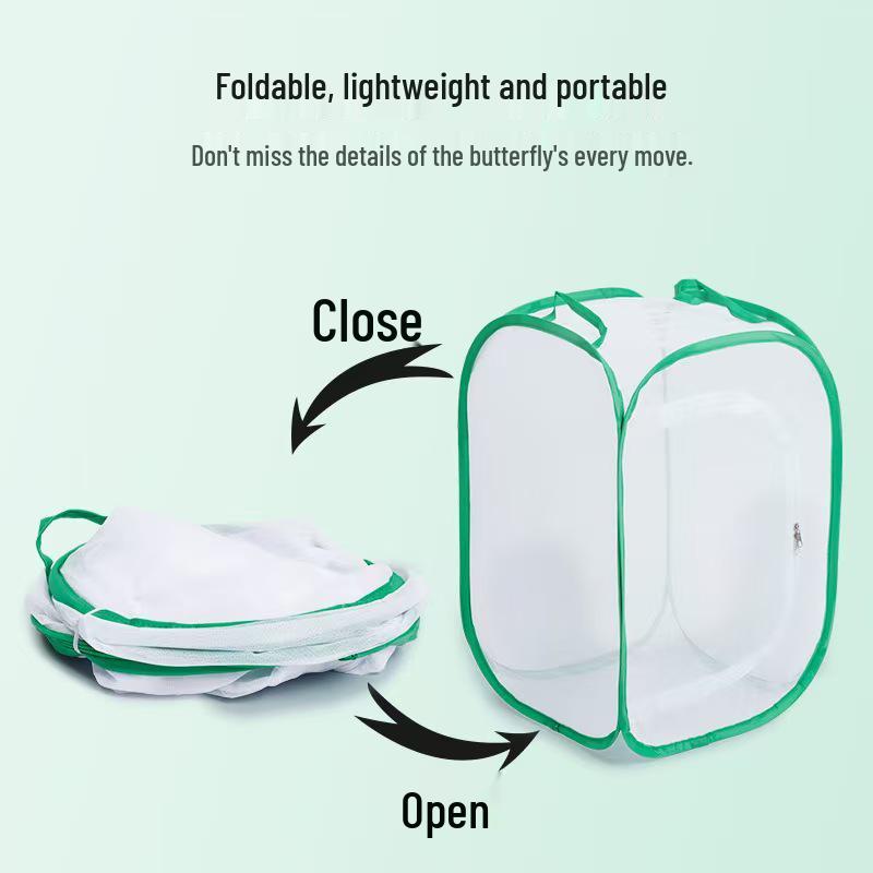 Folding PVC Cage for Pets, Greenhouse, Insect-Proof, Reptile Breeding, Butterfly House