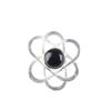 Gioielli in Argento Sterling 925 con Pietra Cabochon di Onice Nero Naturale Anello da Donna Fatto a Mano RR-21-28