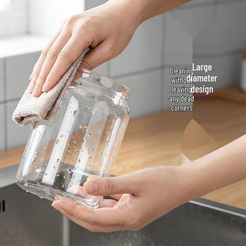 High Borosilicate Glass Honey Jar with Stirrer - Sealed Food Storage for Jam and Honey