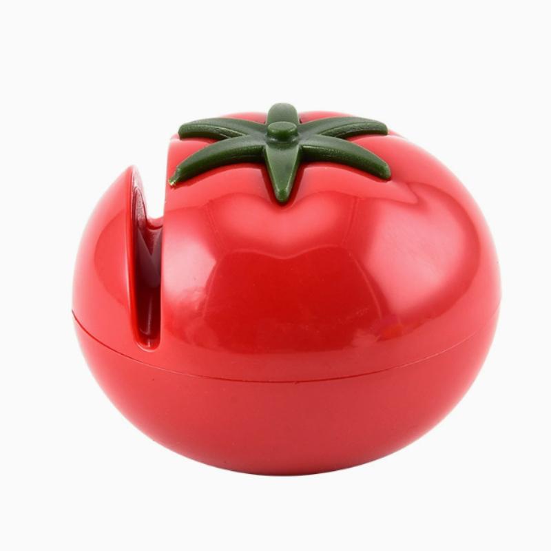 

1pc Cartoon Tomato Shape Mini Knife Sharpener Portable Knife Sharpener Whetstone Scissors Kitchen Gadgets Kitchen Tools XXL червоний