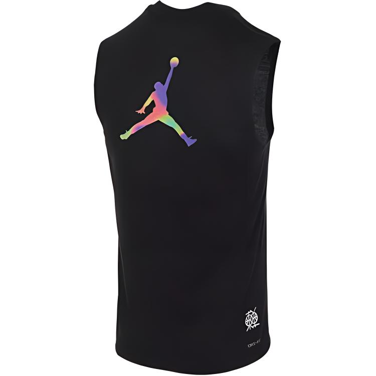 Jordan Logo Print Round Neck Soft Comfortable Casual Sports Quick Dry Sleeveless Vest Men Vests Black HF6590010