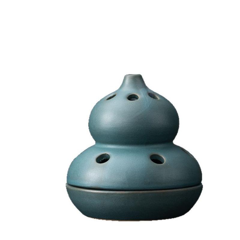 Gourd Plate Incense Burner Indoor Aromatherapy Burner Ceramic Incense Burner Sandalwood Agarwood Burner Antique Incense Road
