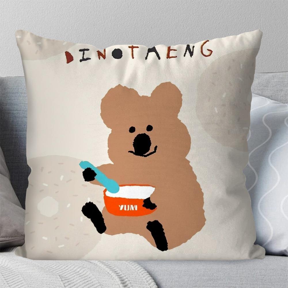 Cartoon Animation D-Dinotaeng Pillow Case Square Pillow Bedroom Sofa Leisure Comfort CushionCarLiving Room Home Decoration 40X40