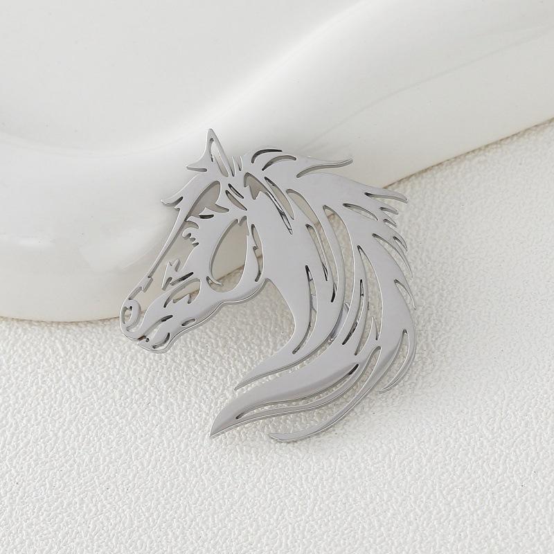 

New Stainless Steel Men s Brooch Pin Exquisite Animal Design Fashion Lapel Pins Luxulry Jewelry Badge Accessories Gifts срібний