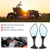 2 pcs LED Rearview Mirror Modified Motorcycle Mirror Lamp Shell with Light (black)