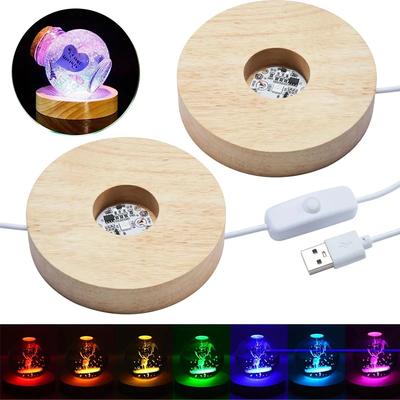 Remote Control Orgonite Pyramid Light Natural Stone Crystal Wood Base LED Night Lamp Dimmable Holder Meditation Decor Healing