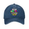 Retro TV Test Card Glitched No Signal Unstructured Baseball Cap Distressed Denim Retro Sun Cap All Seasons Travel Adjustable Hat